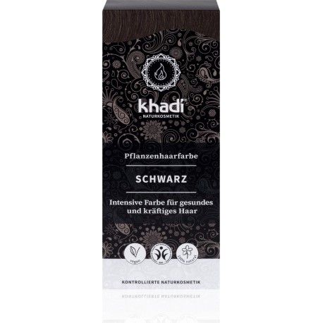 Khadi-rastlinná farba na vlasy  ČIERNA 100g
