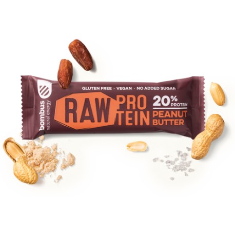 Tyčinka Raw Protein peanut butter 50g Bombus