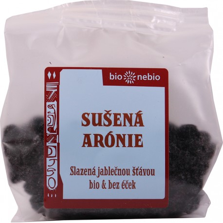 Sušená arónia s jablčnou šťavou 100g BIO