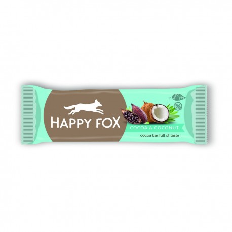 Tyčinka kakaová s kokosom  50g HAPPY FOX