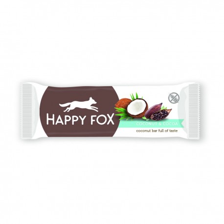 Tyčinka kokosová s kakaom  40g HAPPY FOX