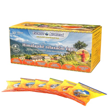 Himalájske relaxačné čaje mix  6 druhov - 30x2g