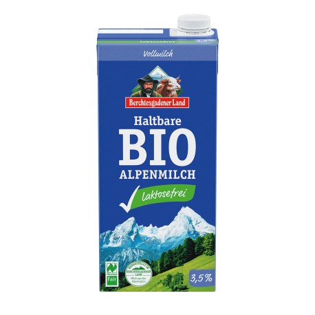 Trvanlivé alpské mlieko bez laktózy plnotučné Bio 1l