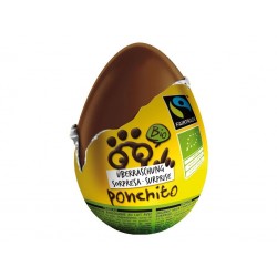Čokoládové vajíčko s hračkou Ponchito  BIO 20g
